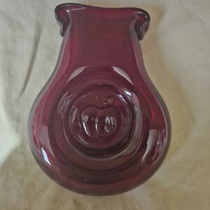 Signed Chet Cole Blown Glass Hanging Vase